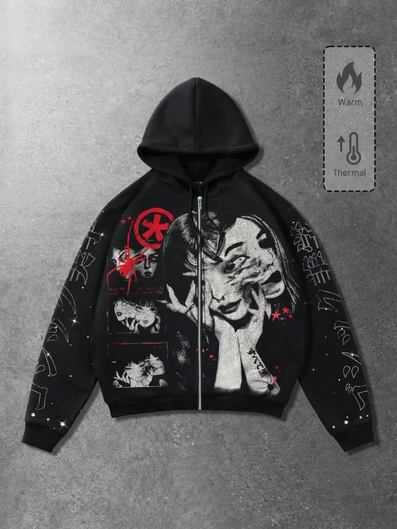 black hellstar hoodie zip up - TikTok Shop