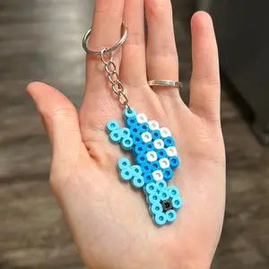 Mini Sea Turtle Keychain made from Perler beads