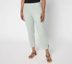Isaac Mizrahi Live! Petite True Denim Crop Jeans with Cuff