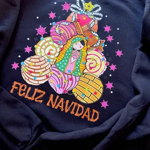 Feliz Navidad Virgin de Guadalupe Crewneck sweater