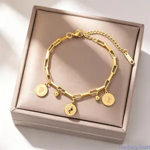 18K Gold-Plated Titanium Steel Bracelet for Women, Fashionable and Durable, Non-Fade Luxury Jewelry, Trendy Minimalist Design, Perfect for Daily Wear & Special Occasions summerwins