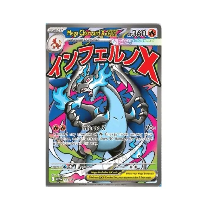 Mega Charizard X ex MEP-023 Non-Sports Promo Raw Trading Card