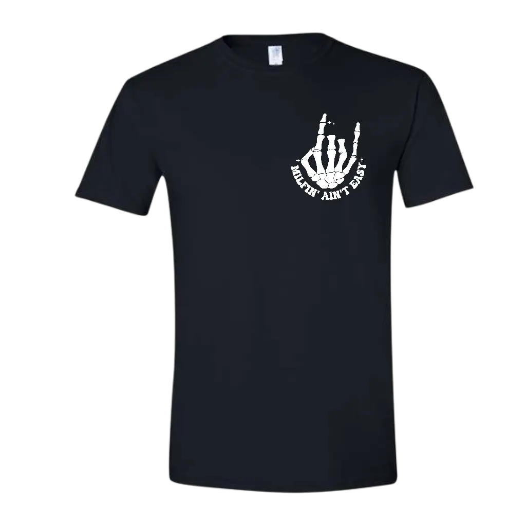 MIF'N AINT EASY Short-Sleeve Sports Top, Smooth Fleece Fabric Shirt with Ring Detail for Sports & Outdoor Activities