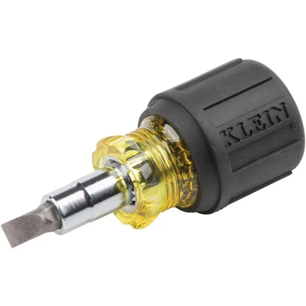 32561 MultiBit Screwdriver/Nut Driver, 6in1 Stubby Screwdriver with 2 Phillips, 2 Slotted, 2 Nut Drivers