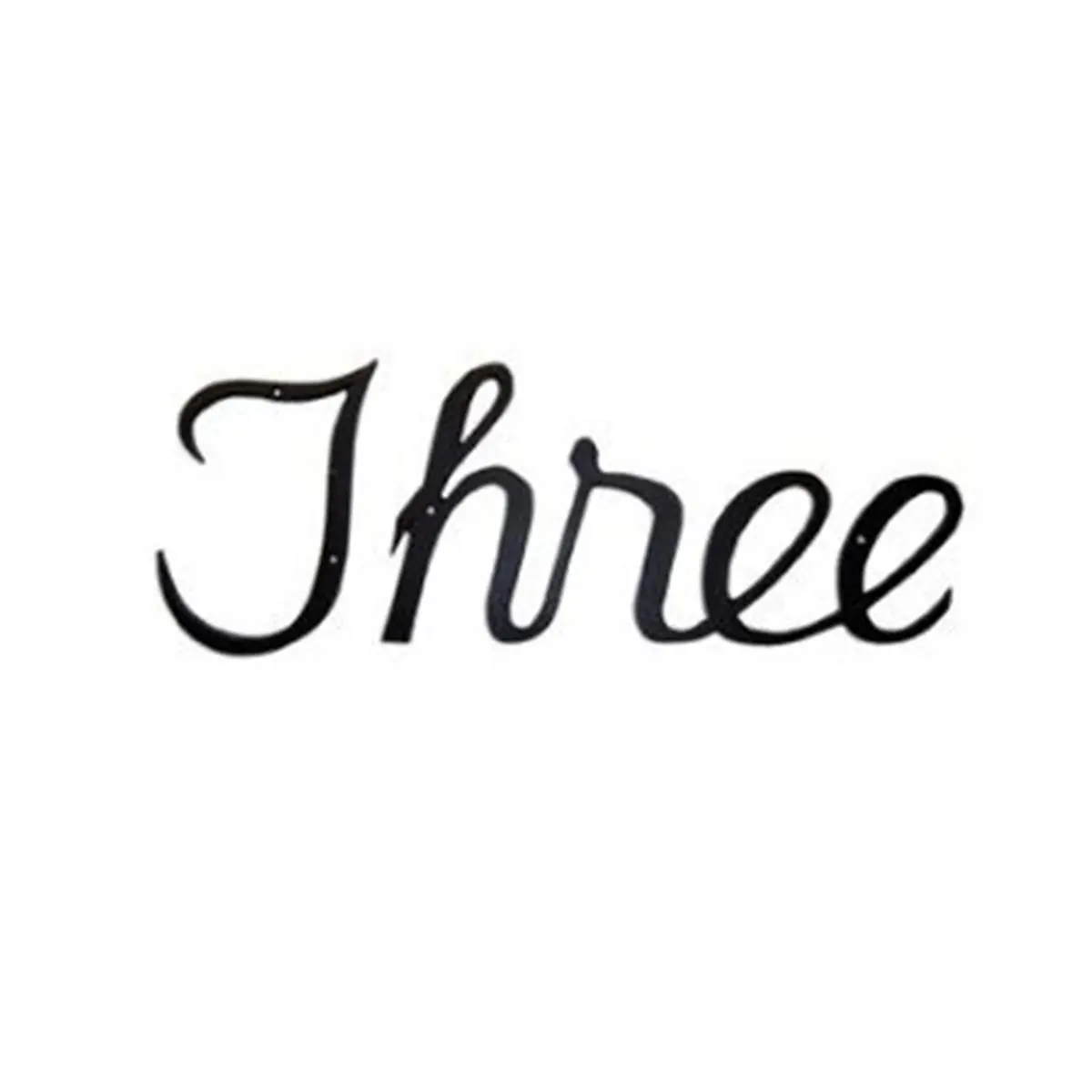 212 MAIN Aluminium Modern Script Font House Number 3 Signage (SHN-3 Model) - 5.25 W x 5.25 H x 0.13 D in, Baked Enamel Finish, Mounting Hardware Included, Home Improvement Decorative Sign