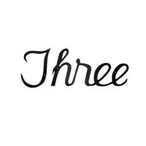 212 MAIN Aluminium Modern Script House Number 3 Signage, SHN-3 Model Decorative 5.25x5.25" House Sign for Home Improvement, Old Fashioned Decor