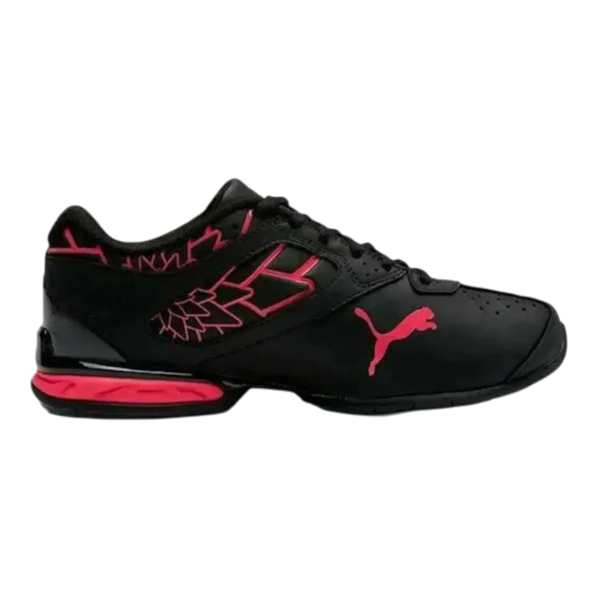 PUMA Tazon 6 Graphic Sneaker in Black/Red | Women's
