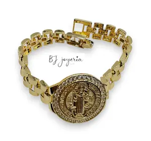 COPPER ROUND ST BENEDICT BRACELET (0731)