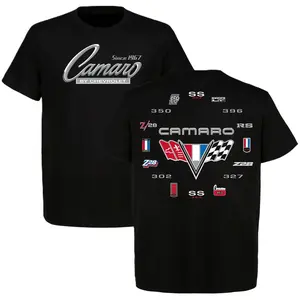 Chevrolet Camaro Since 1967 T-Shirt, Z28 RS SS Muscle Car Graphic Tee, American Performance Legend, Retro Racing Inspired Shirt, Casual Menswear
