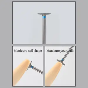 3pcs Diamond Sanding T-Type Disc Nail Drill Bits, Small Acrylic Nails Trimming Tools, Nail File Kit, Home Salon Use, Manicure Pedicure Kit