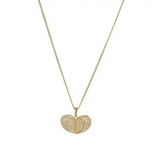Divided Heart Glow Necklace – 14K Gold-Plated