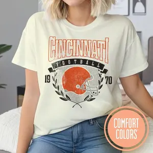 Cincinn@ti Bengals Retro Style Shirt Cr3wneck, V!ntage Cincinnati Football Shirt, Cincinnati Shirt, Sunday Football