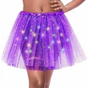DRESBE Women'S LED Skirt Light up Tutus Glow Tulle Dance Skirts Party Rave Festival Halloween Clothes DRESBE