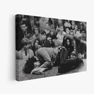 The Doors Wall Decor, Jım Morrison On The Stage, Jim Morrison Laying On The Stage Poster,Doors Concert Canvas,Rock Star Decor,Ready To Hang