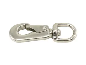 212 MAIN TC Steel Quick Snap Rope Snaps, Nickel Finish, 5/8 in x 3-1/2 in x 3/8 in, Pack of 10, for Bags (Tools & Hardware Fasteners & Hooks), Bag