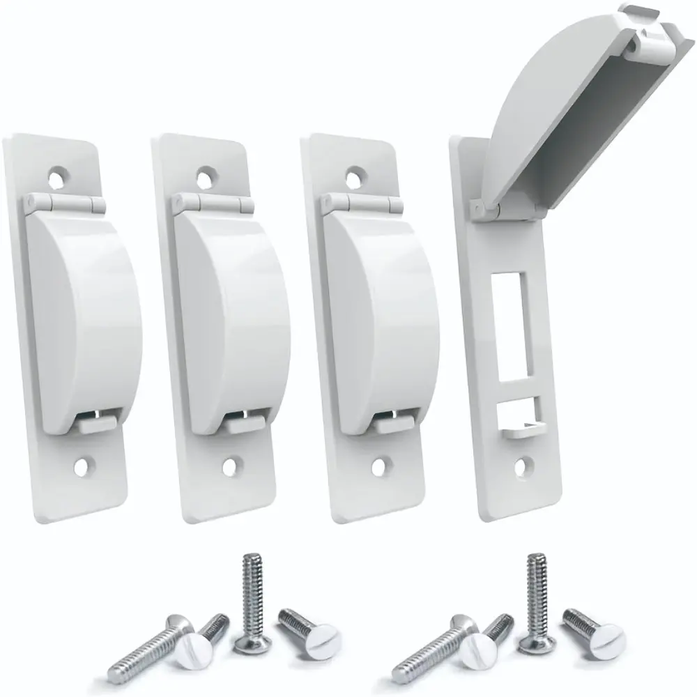 4 Pack Light Switch Guard Cover for Toggle Switch, Prevent Accidental Switching by Pets & Kids, Clear Screw Mount Switch Lock Protector