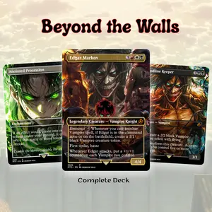Beyond the Walls – Dark Anime Commander Deck – Proxy EDH 100+ Cards and Token – Horde Aggro Strategy – Ready to Play - Gift for Friend