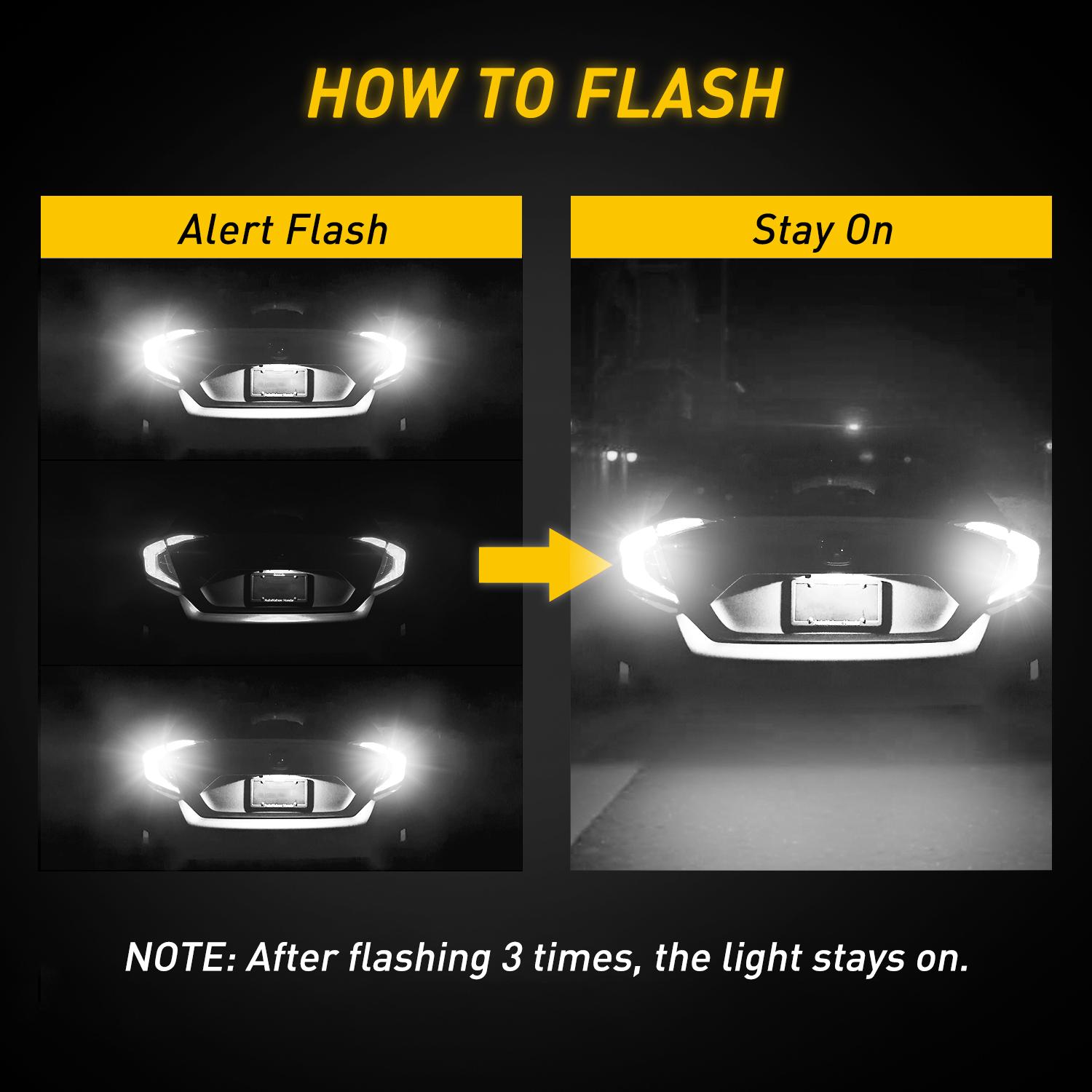 Flash 2Pcs AUXITO 912 921 T15 LED Strobe Flashing backup reverse light Parking Warning Bulbs Flash 2Pcs AUXITO 912 921 T15 LED Strobe Flashing backup reverse light Parking Warning Bulbs