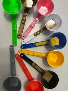 Measuring Scoop Funnel Kitchenware Original No Spill Measuring Spoon for Preworkout Protein Powder Workout Sports Drinks Baby Formula Refill Mess Spill Utensils Measure Multiple Colors Plastic