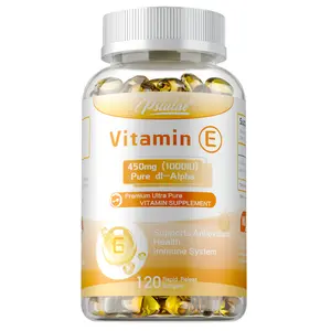 Premium Ultra-Pure Vitamin E 450 mg, (1000 IU) Pure dl-Alpha, Non-GMO / Gluten Free / 120 Softgels