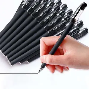 0.5mm Gel Pen, 12pcs Minimalist Black Gel Pens for Writing, Stationery Supplies, Business Signature Markers, Durable Writing Stationery for Students, School Supplies & Office Supplies, Teacher Gifts