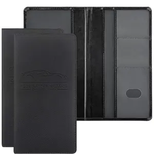 Set of 2 Leather Document Holders for Cars & Trucks: Store Registration, Insurance, Licenses & Essential Documents magnetic shut