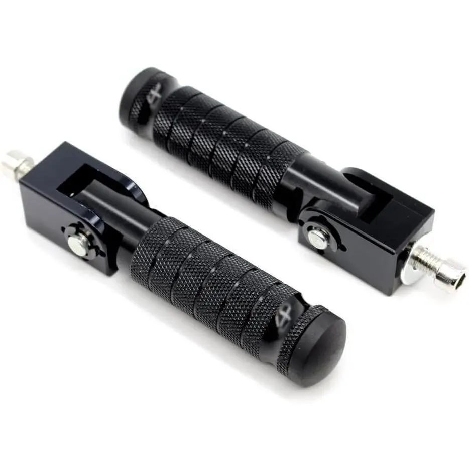 90 Degree Foldable Universal Motorcycle Bicycle Folding Foot Pegs, Electric Motorbike Passenger Footrests, Fits Most Models with M8 (8mm) Install Bolts