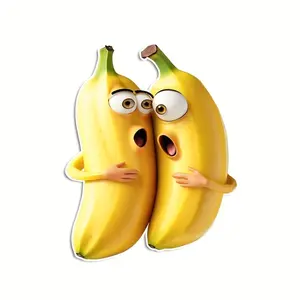 1pc Banana Brothers Magnetic Fridge Magnet, Acrylic and Rubber Soft Magnet, Fruit Magnet, Creative Home Decor for Travel Enthusiasts, Graduation Day Gift, Refrigerator Magnet