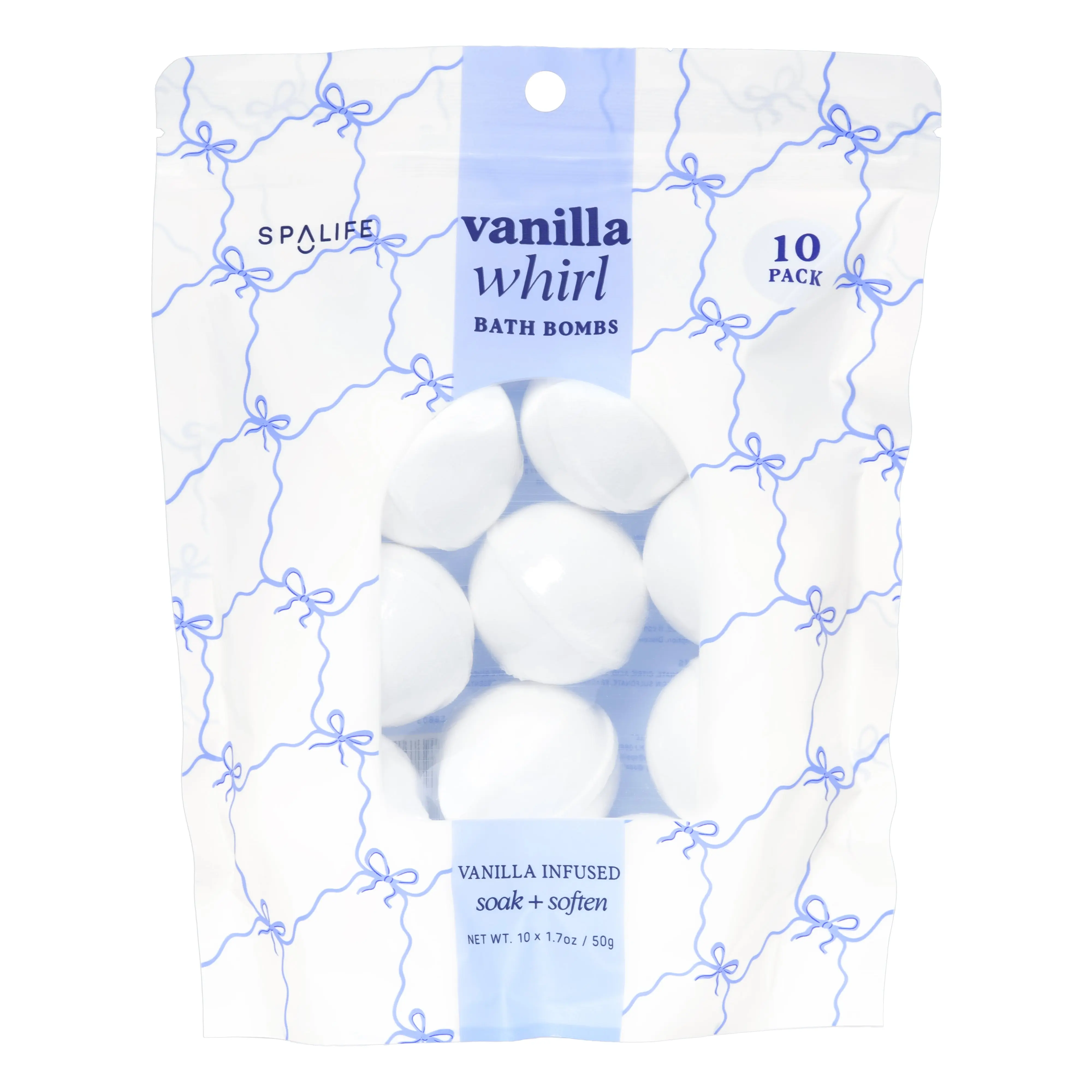 Vanilla Whirl Bath Bombs (Vanilla Infused) - 10 Pack