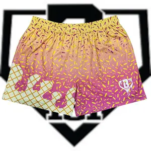 Baseball Lifestyle 101 Ice Cream Drip Youth Shorts, Melting Drip Athletic Shorts, Lightweight Breathable Gym & Streetwear Shorts