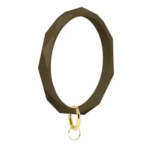 OIDEA Geometric Silicone Wristband Keychain - Gender-Neutral, Pocket-Sized, Keychain-Shaped Flexible Bag Charm Bracelet Key Ring, Gender-Neutral Keychains, Keychain Shaped Keychains