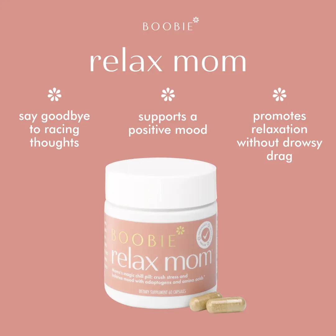 Relax Mom Daily Stress Support Supplement (30 Servings) -  Supports Mood and Energy for Busy Moms with Ashwagandha & L-Theanine - Breastfeeding Friendly