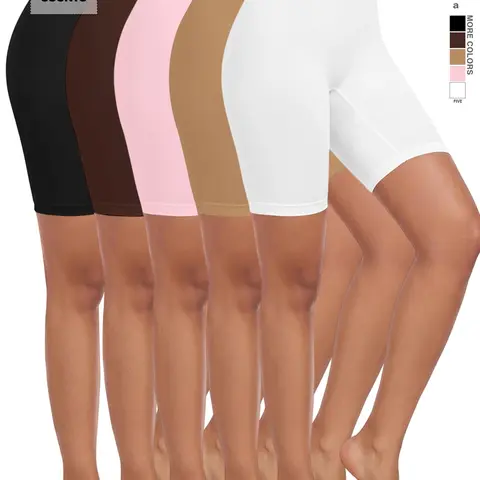 Women's Slip Shorts for Under Dresses, High Waist Underbriefs, Seamless Smooth Flat Anti-Chafing Stretch Boyshorts, Basic Underwear Panties Under Shorts, Casual Panties