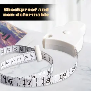 1 Count Auto-Retractable Body Measuring Tape, flexible material adapts to different shapes