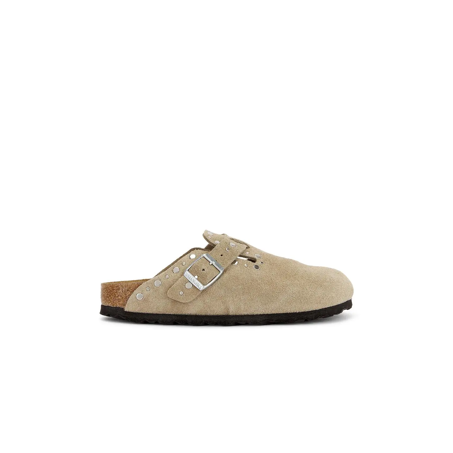 BIRKENSTOCK Boston Rivets Clog in Taupe BIRKENSTOCK Boston Rivets Clog in Taupe