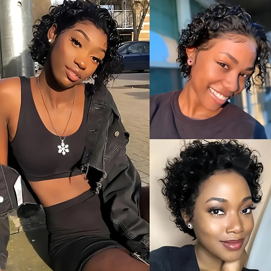 MYLOCKME Hair Pixie Cut Wig Human Hair 13X1 Lace Frontal Wigs Human Hair Short Bob Human Hair Wigs For Women Lace Front Human Hair Wig   #SummerVibes#tiktokshopspringglowup