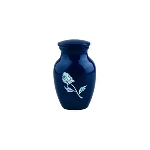 Blue Rose - Cremation Keepsake - Mother of Pearl