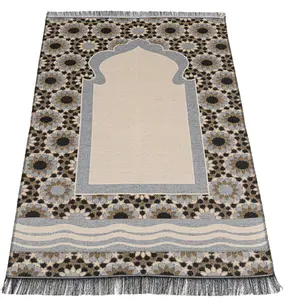 Chenille Thin Travel Islamic Prayer Mat Stargazer - Black