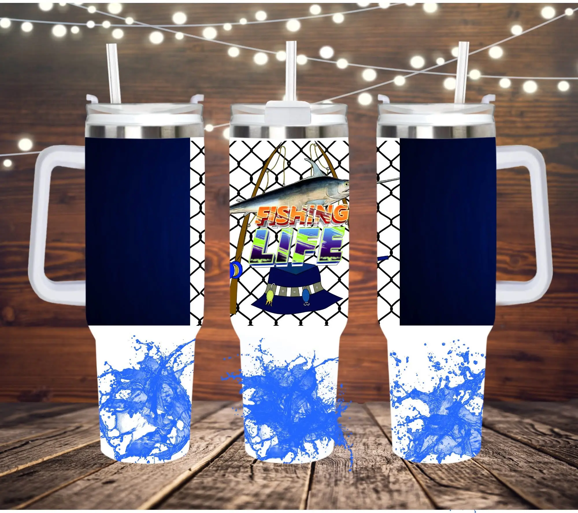 Fishing 40oz tumbler