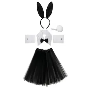 Easter Bunny Costume Set Bunny Cosplay Costumes For Women Rabbit Headband Costume Bunny Tutu Costume Carnival dress Up Dropship
