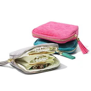 1pcs High-End Tassel Storage Bag for Rings Necklaces Earrings Bracelets Jewelry Box Six-Layer Zipper Jewelry Pouch