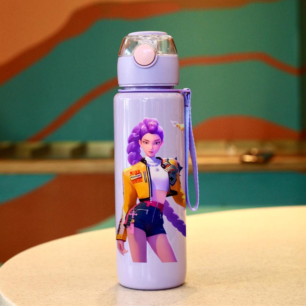 3D Printed Cartoon Girl Pattern Cup - New 700ml Large Capacity Water Bottle , Leakproof, Vivid Color, Fade-Resistant Collectible 3D Printed Cartoon Girl Pattern Cup - New 700ml Large Capacity Water Bottle , Leakproof, Vivid Color, Fade-Resistant Collectible