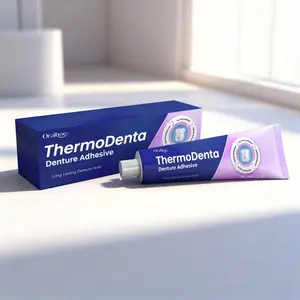 Oralhoe False Tooth Adhesive, Natural Fit Denture Glue, Comfortable and Aesthetic Fixing, Oral Care Essentials, Easy Application