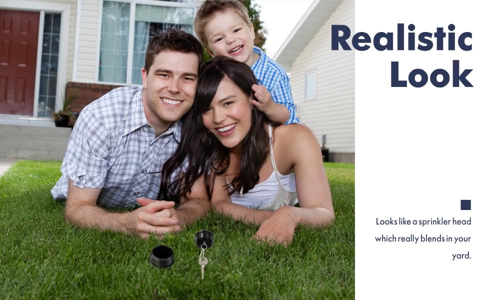 Hide A Key Cash Hider Sprinkler Head, Key Holder Outdoor/Garden/Yard hiding Vault Case. Waterproof, Corrosion and Impact resistant