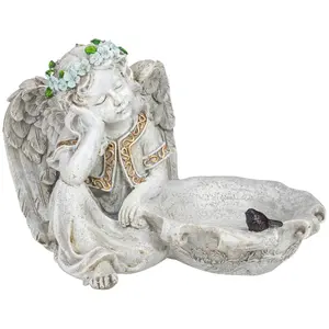 Northlight 12.25" Angel Bird Feeder Outdoor Garden Statue