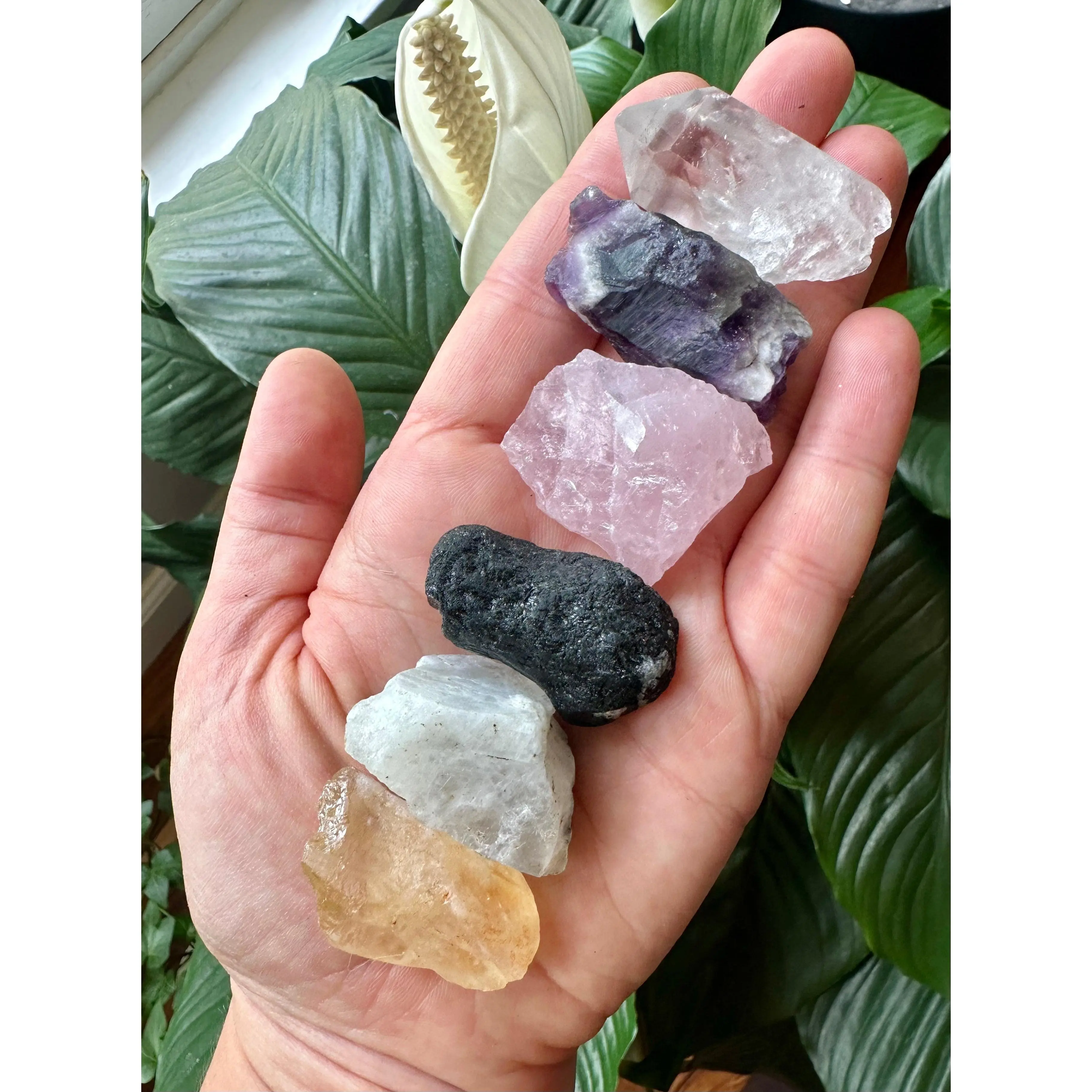 New Moon Beginnings Good Vibes Stone Set - Includes Various Pieces of Natural Stone in Natural Colors