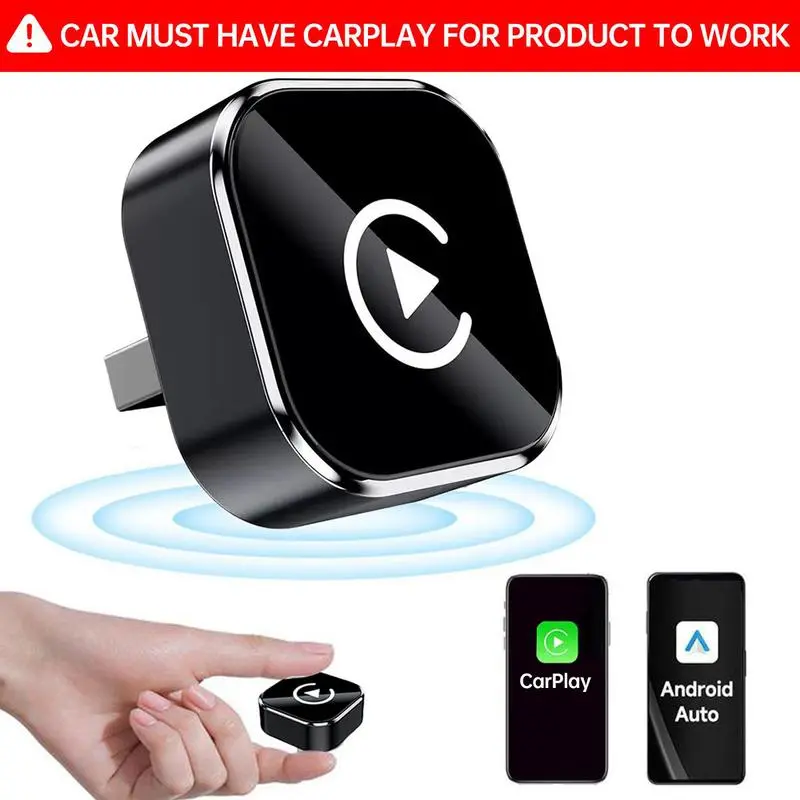 2026 New Wireless CarPlay Adapter - iPhone & Android Compatible with Fast No-Delay Link, Hands-Free Calling upgraded wireless carplay, Carplay Dongle Connectivity, Wireless Carplay Converter