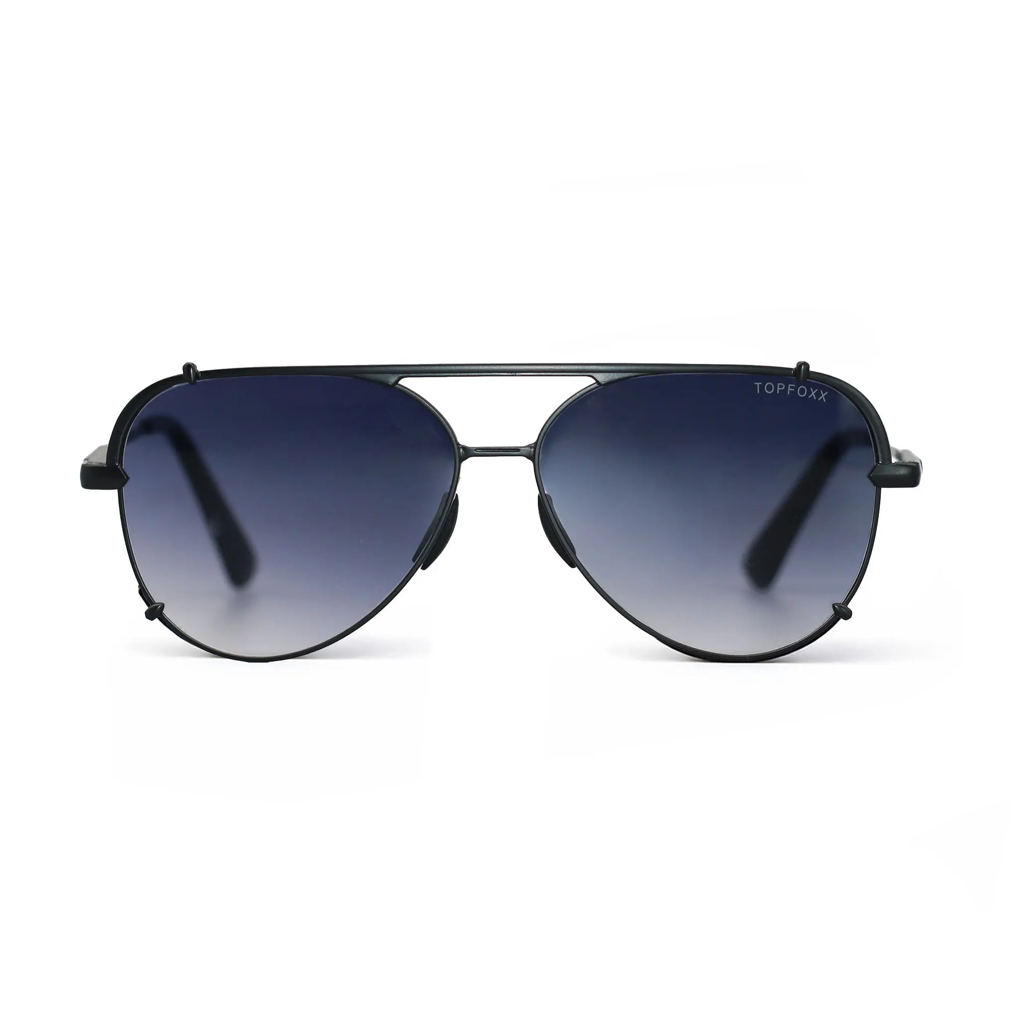 Smaller Cristina - Faded Black OS - Tangle Free Round Aviator Sunglasses - Certified Shatter-Resistant Lenses - UV400 - For Women & Men