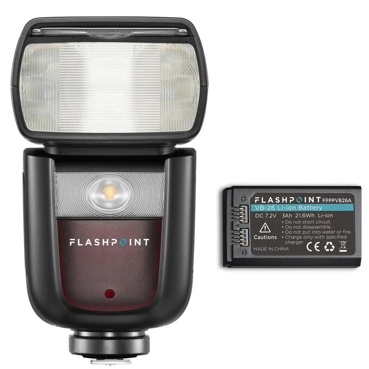 Compact Flashpoint Zoom Li-ion III R2 TTL Speedlite for Nikon - 76ws, 2.4GHz, 1/8000s HSS Support, Lockable Magnetic Wireless Metal Accessories, Quick TTL-Manual Mode Switch, 1.5s Recycle Time, 7.2V/2600mAh Li-Ion Battery, 450 Full Power Flashes, Lock