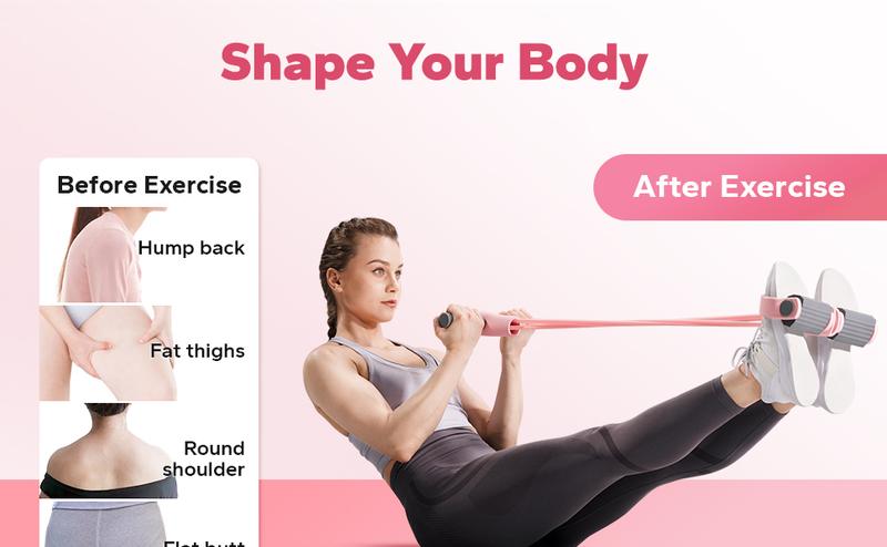 Dealsforyoudays MERACH Multifunction Pedal Resistance Band, Elastic Pull Rope Fitness, Full-Body Workout at Home Gym, Exercise Sit-up, Yoga, Abdominal Training